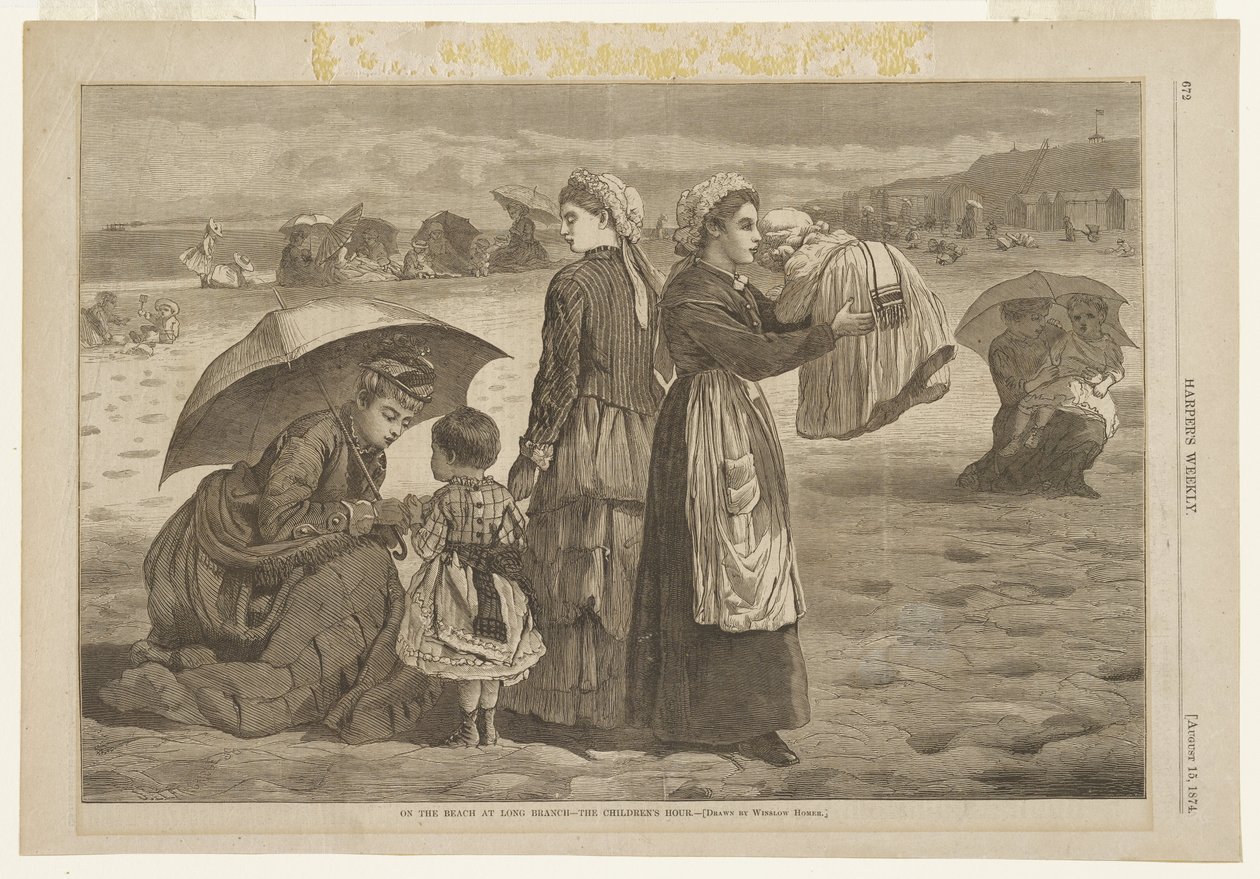 A Long Branch-i tengerparton - A gyermekek órája alkotó: Winslow Homer