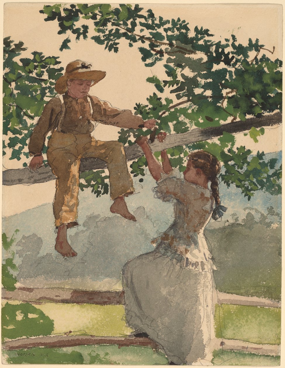 A kerítésen alkotó: Winslow Homer