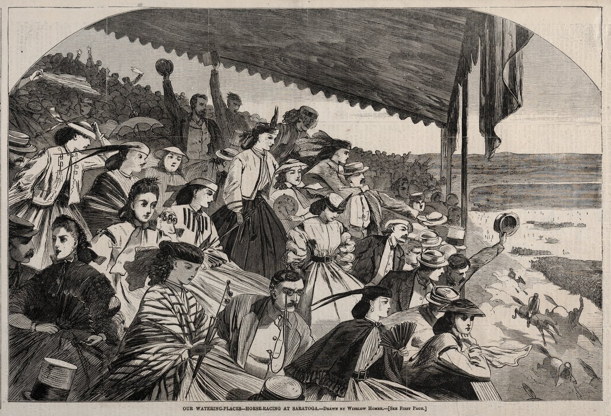 Vízi helyeink – Lóverseny Saratoga-ban, 1865. alkotó: Winslow Homer
