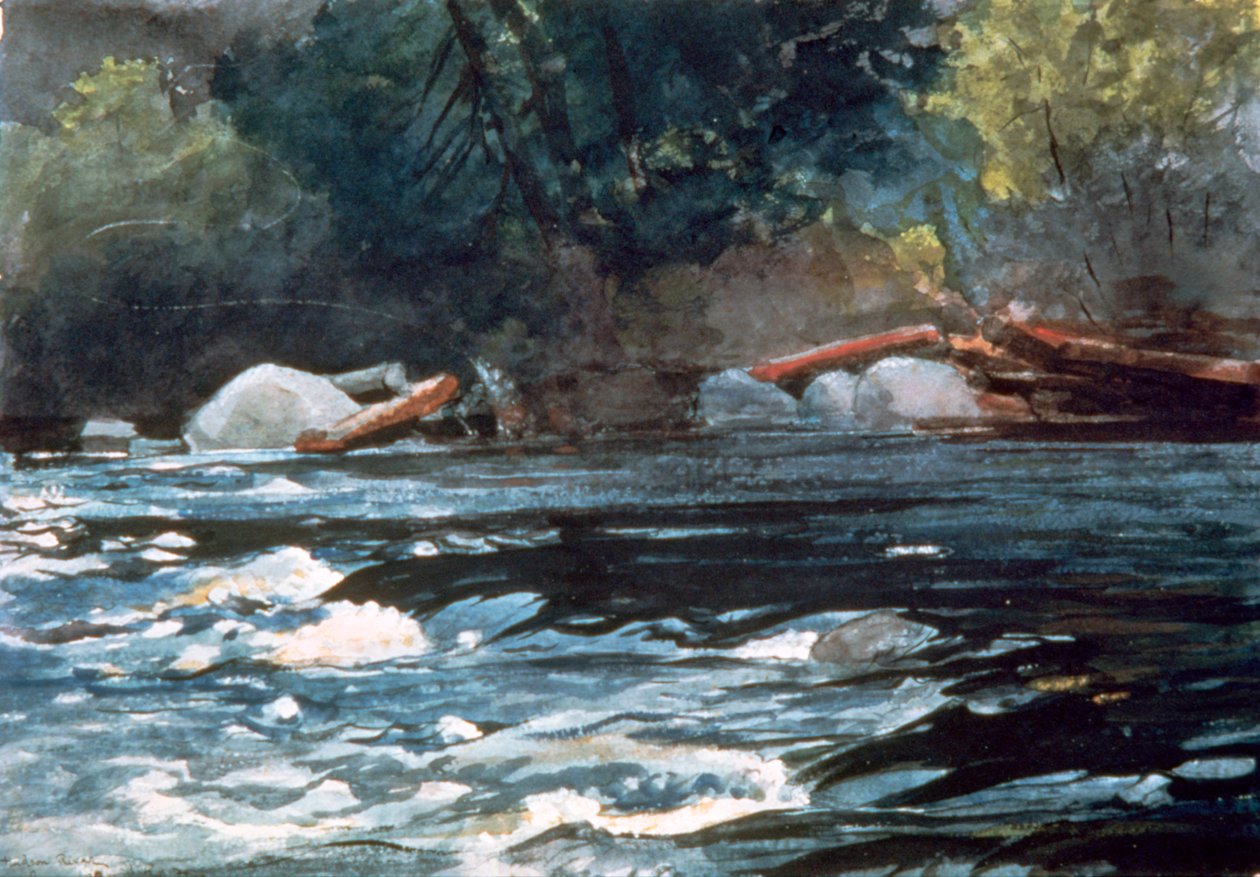 Rapids, Hudson folyó, 1894 alkotó: Winslow Homer