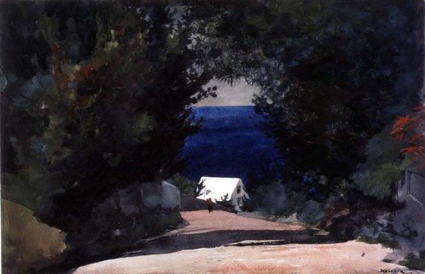 Út Bermudán, 1899-1901 körül (akvarell ceruzával, papíron) alkotó: Winslow Homer
