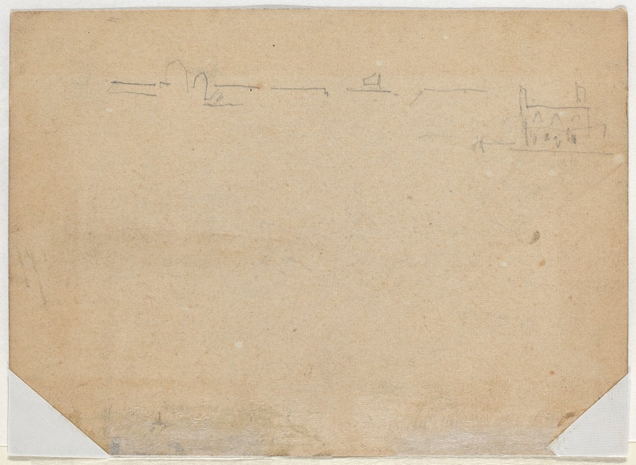 Roof Line [verso], 1862. alkotó: Winslow Homer