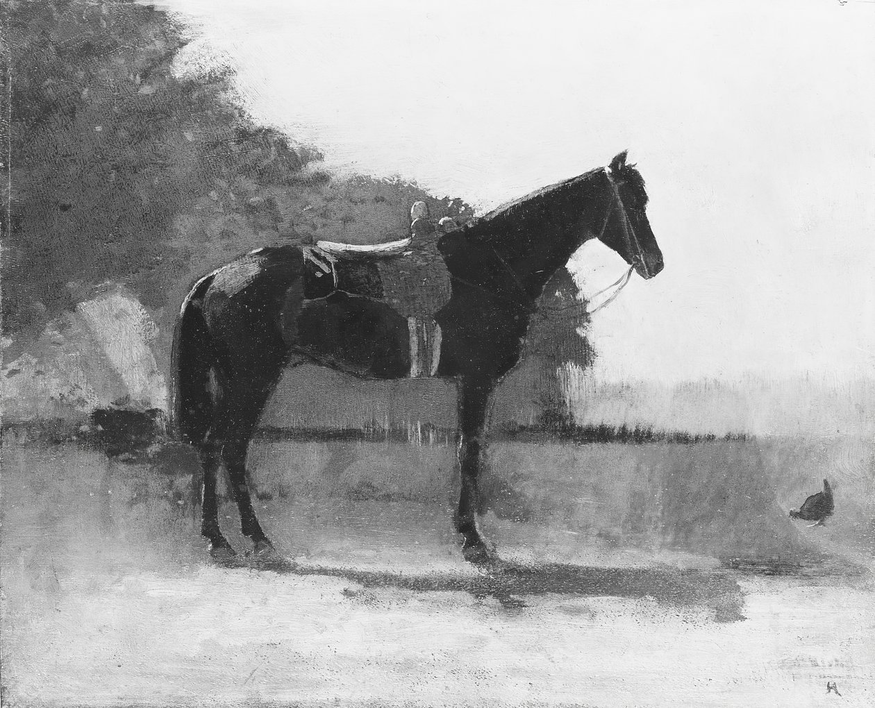 Nyeregló a Farm Yardban, kb. 1870-75. alkotó: Winslow Homer