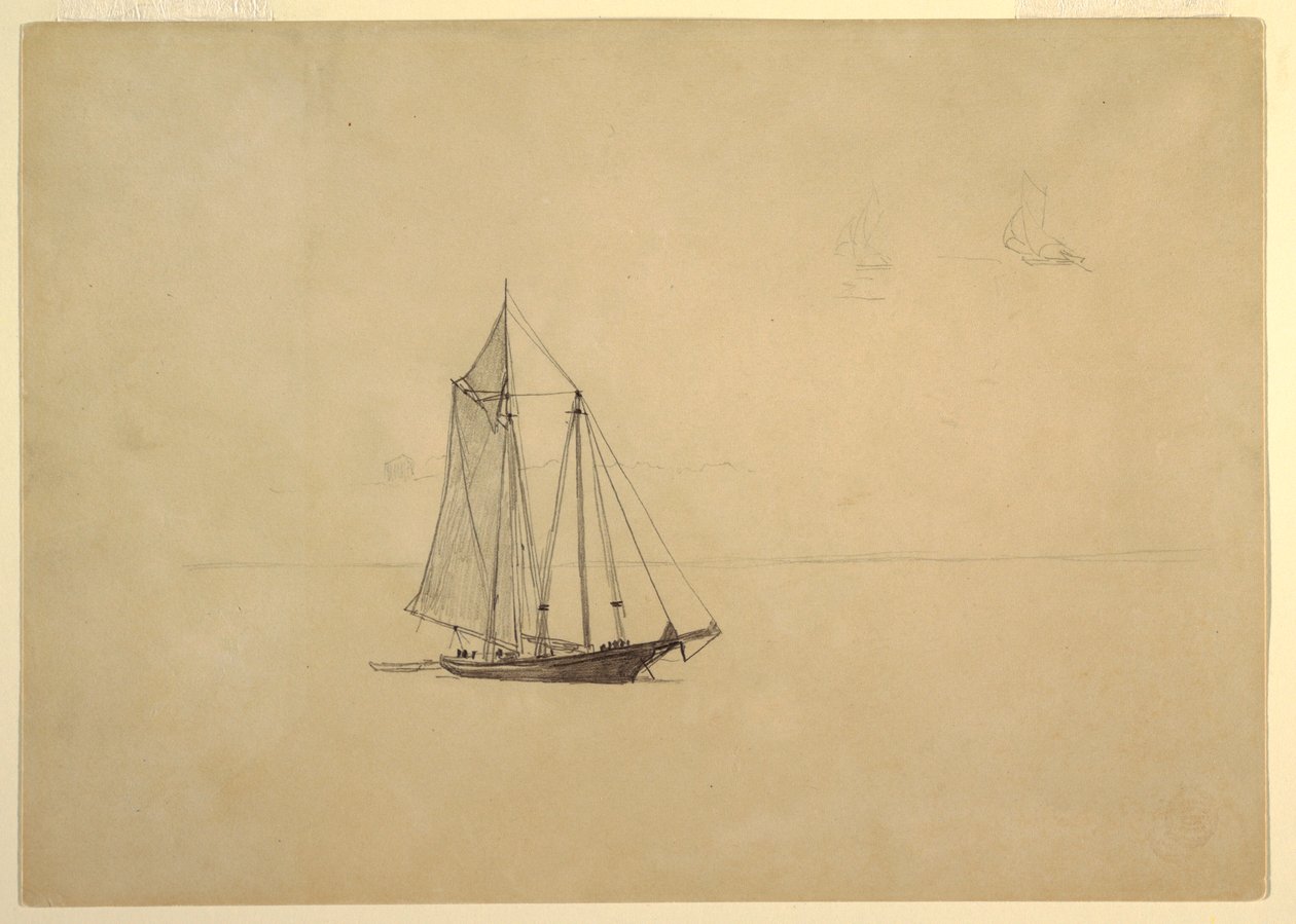 Szkúner Dinghyvel alkotó: Winslow Homer