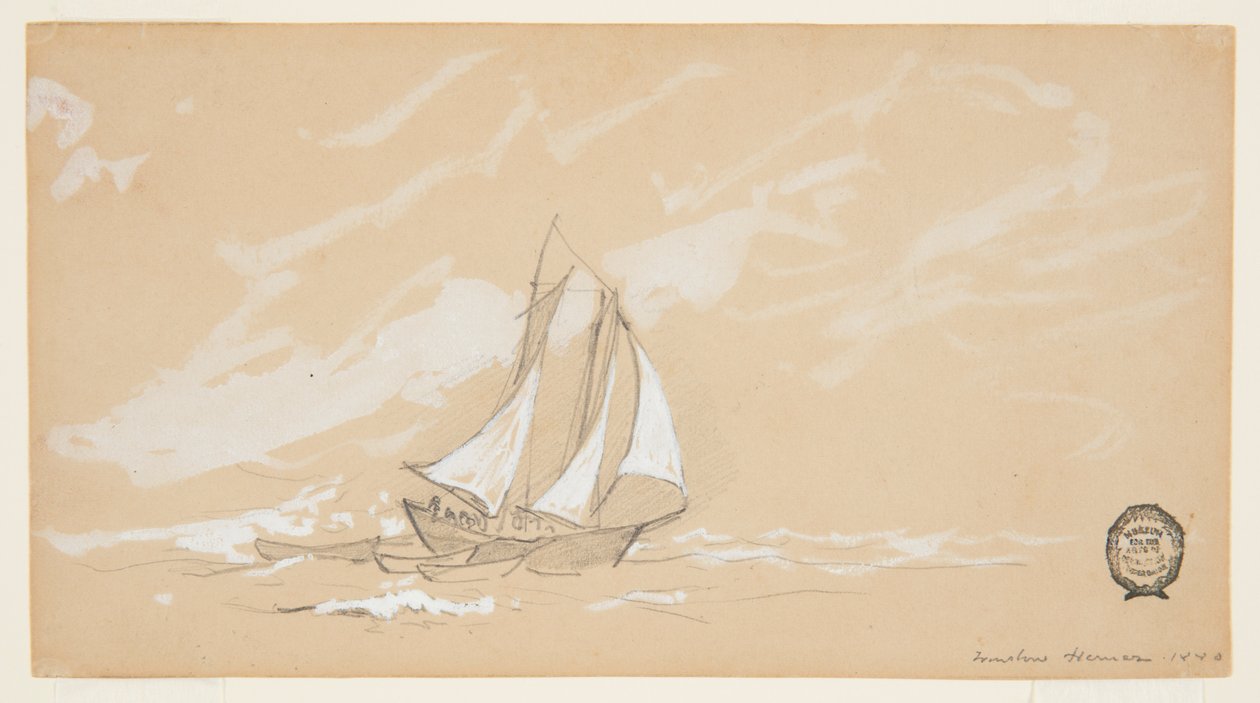 Schooner Three Dories alkotó: Winslow Homer
