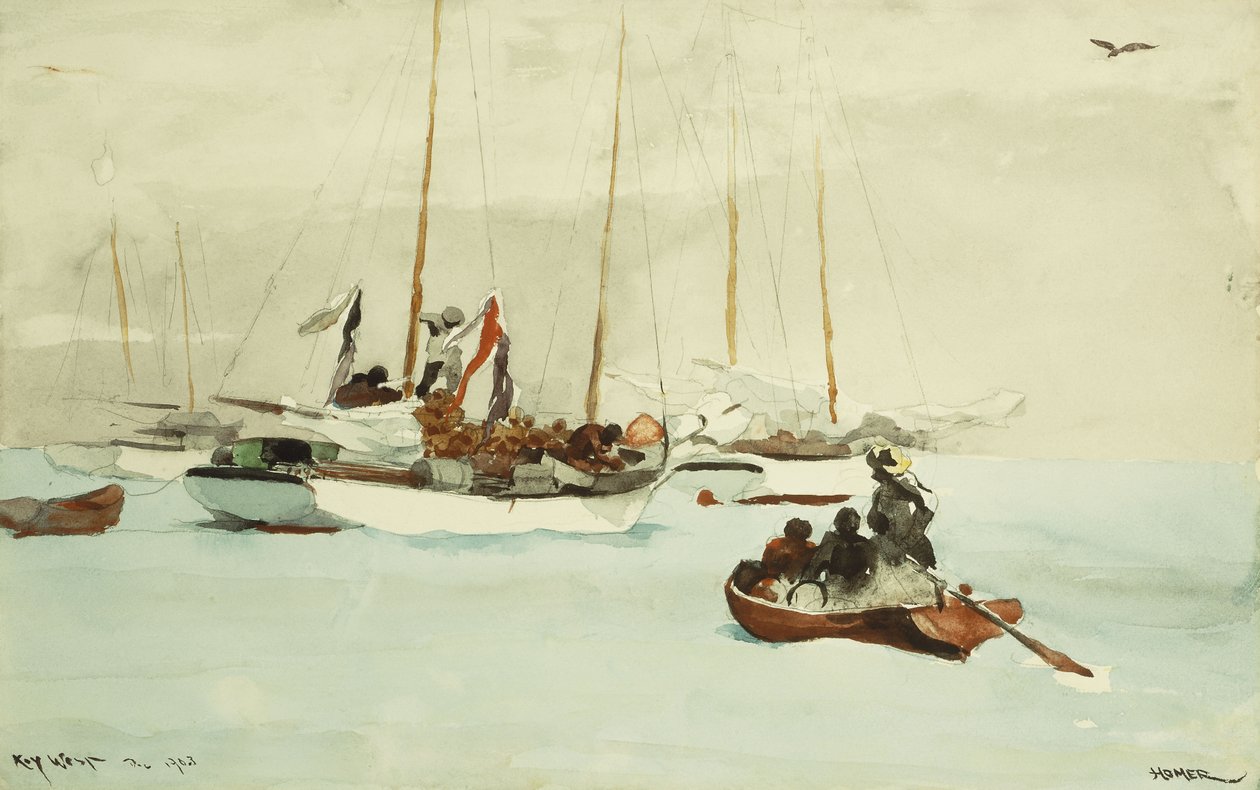Schooners at Anchor, Key West, 1903 alkotó: Winslow Homer