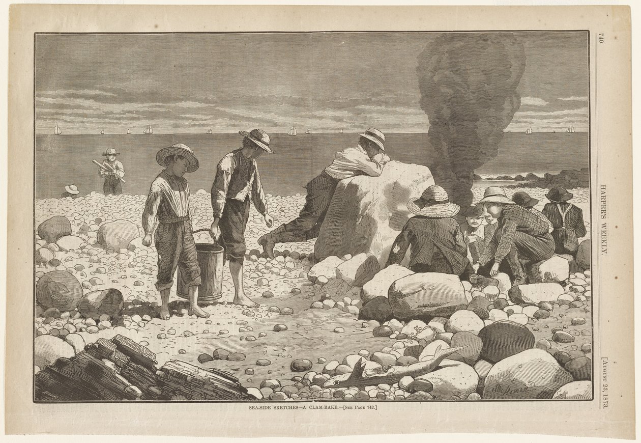 Tengeri vázlatok – Kagylósütés alkotó: Winslow Homer