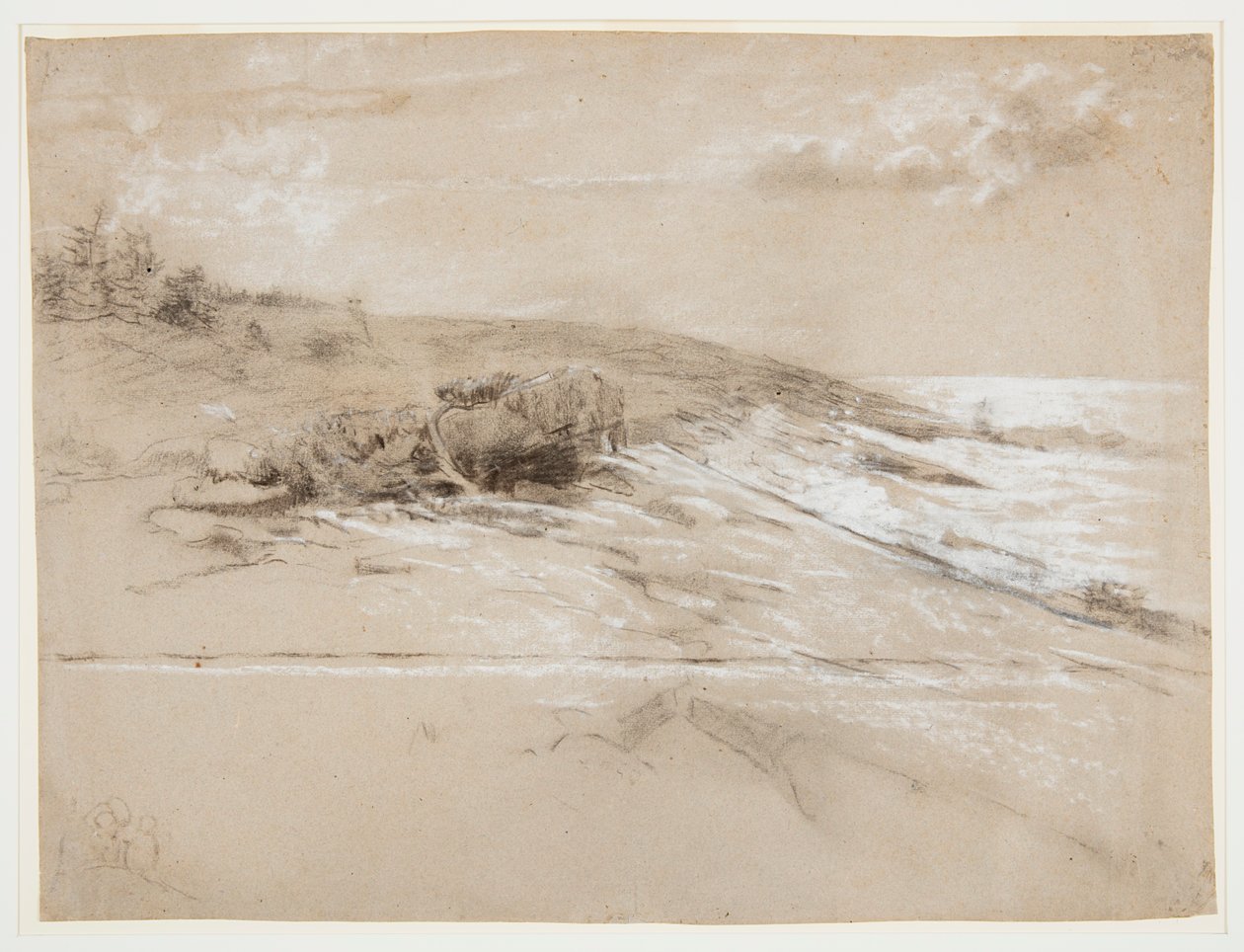 Tengerpart bozótfenyőkkel, Prout-nyak, Eastern Point alkotó: Winslow Homer