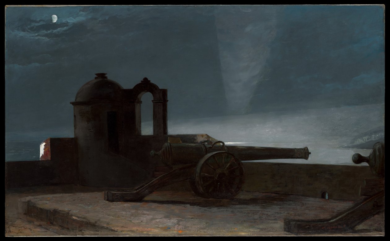 Keresőlámpa a kikötő bejáratánál, Santiago de Cuba alkotó: Winslow Homer