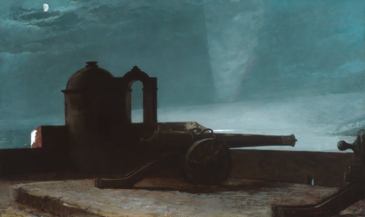 Keresőlámpa a kikötő bejáratánál, Santiago de Cuba, 1901. alkotó: Winslow Homer