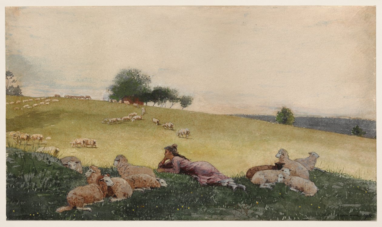 A Houghton Farm pásztorlánya alkotó: Winslow Homer