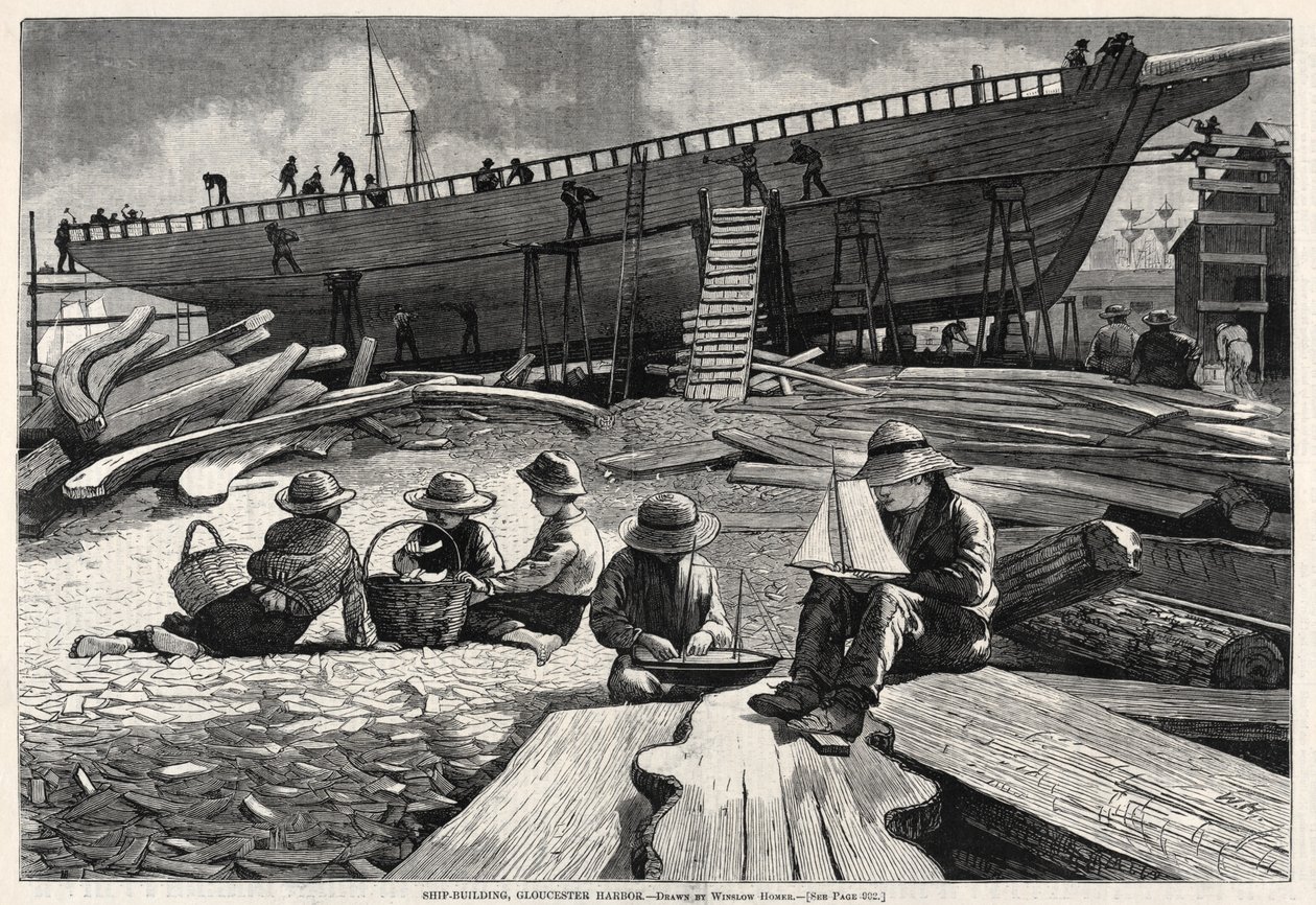 Hajógyártás, Gloucester kikötője alkotó: Winslow Homer