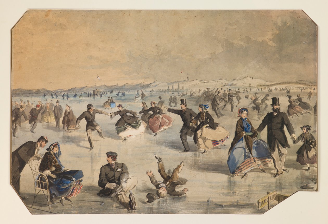 Korcsolyázás a Central Parkban alkotó: Winslow Homer