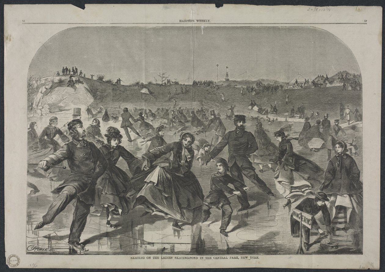 Korcsolyázás a Ladies Skating Pond-on a New York-i Central Parkban, 1860. alkotó: Winslow Homer