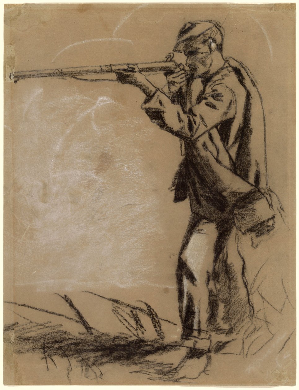 Célzó katona [recto] alkotó: Winslow Homer