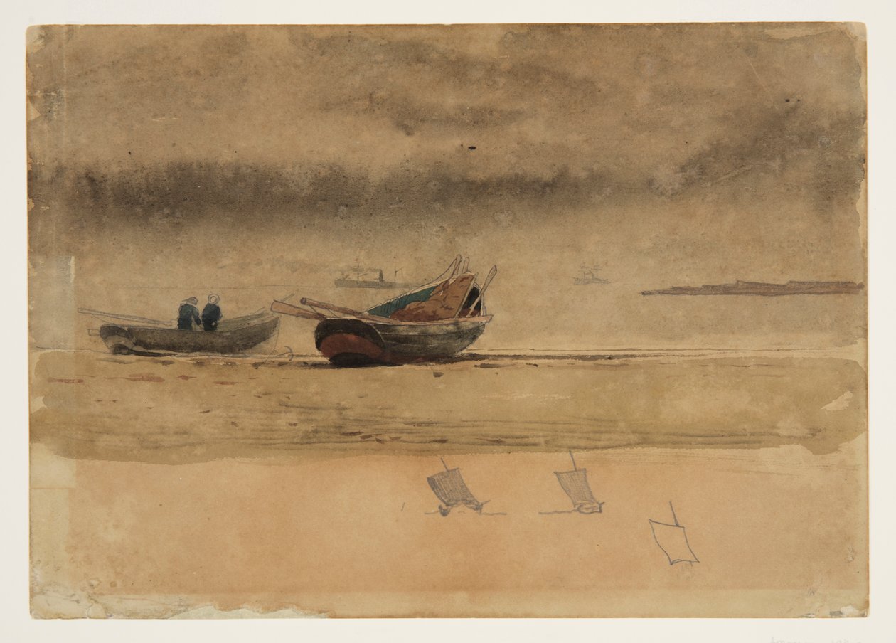Két evezős csónak szigorú kilátása, Anglia alkotó: Winslow Homer