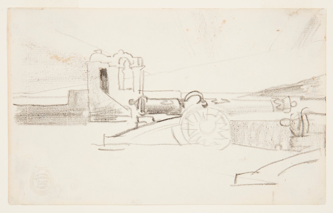 Tanulmány a "Searchlight, Harbour Entrance, Santiago de Cuba" számára alkotó: Winslow Homer