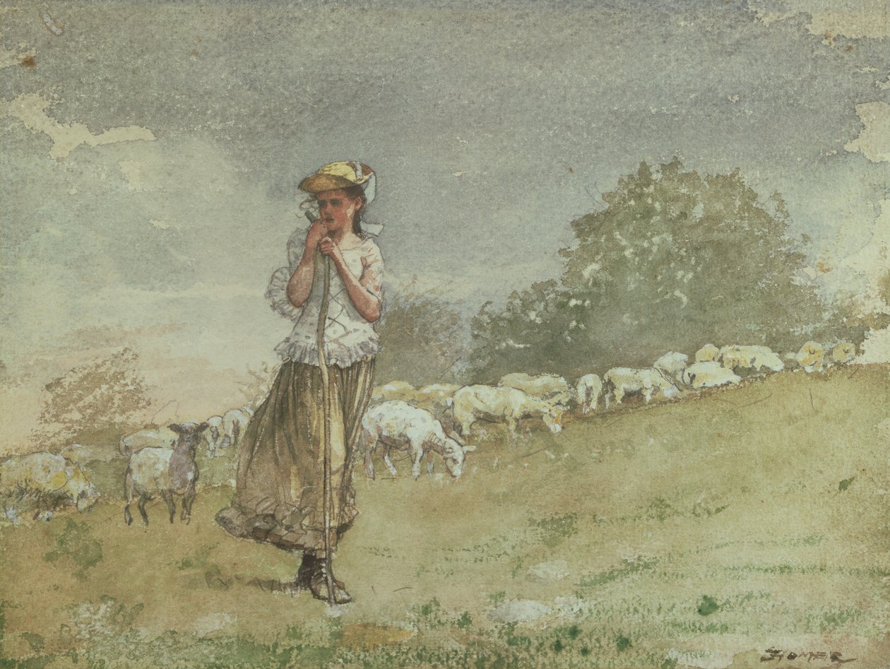 Birkák gondozása, Houghton Farm, 1878-79 körül alkotó: Winslow Homer