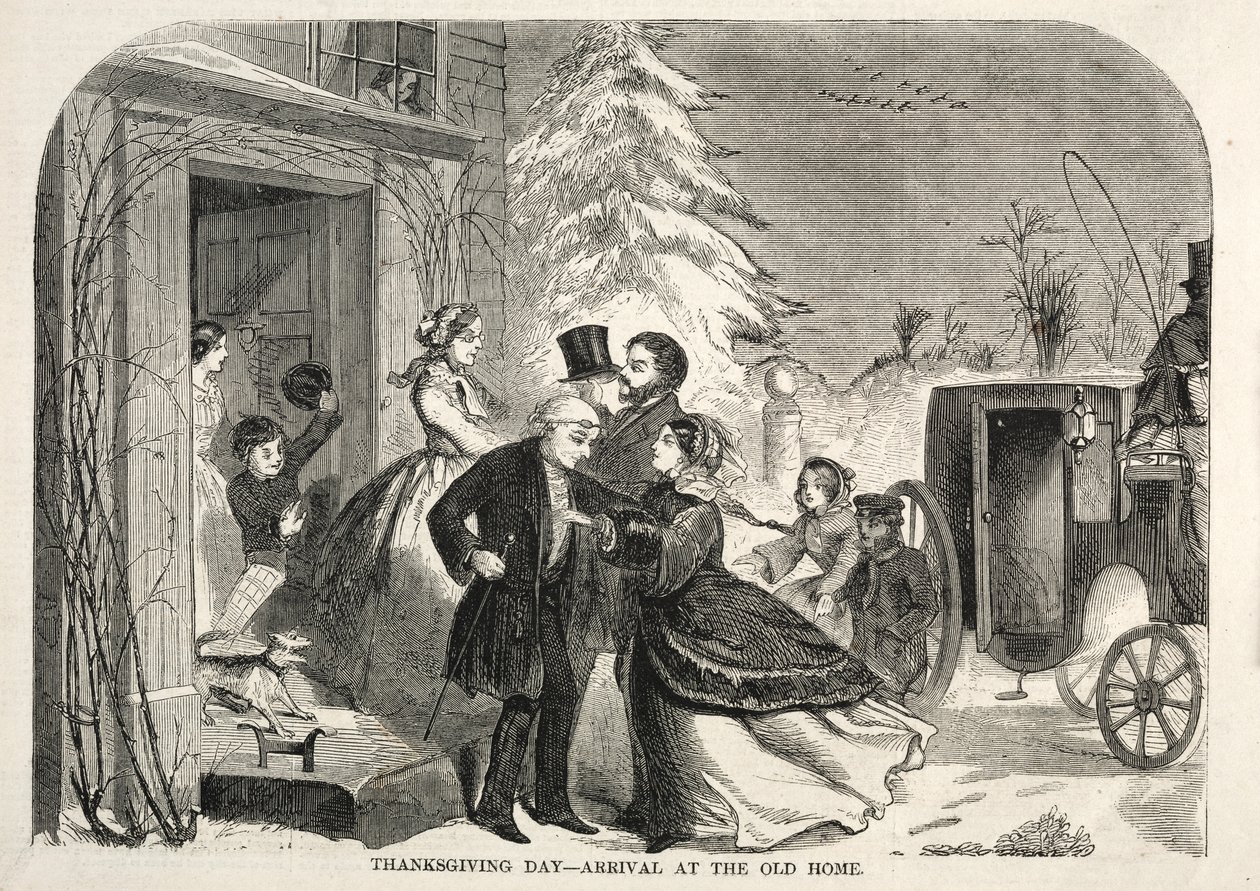 Hálaadás napja – Megérkezés a régi otthonba, 1858. alkotó: Winslow Homer
