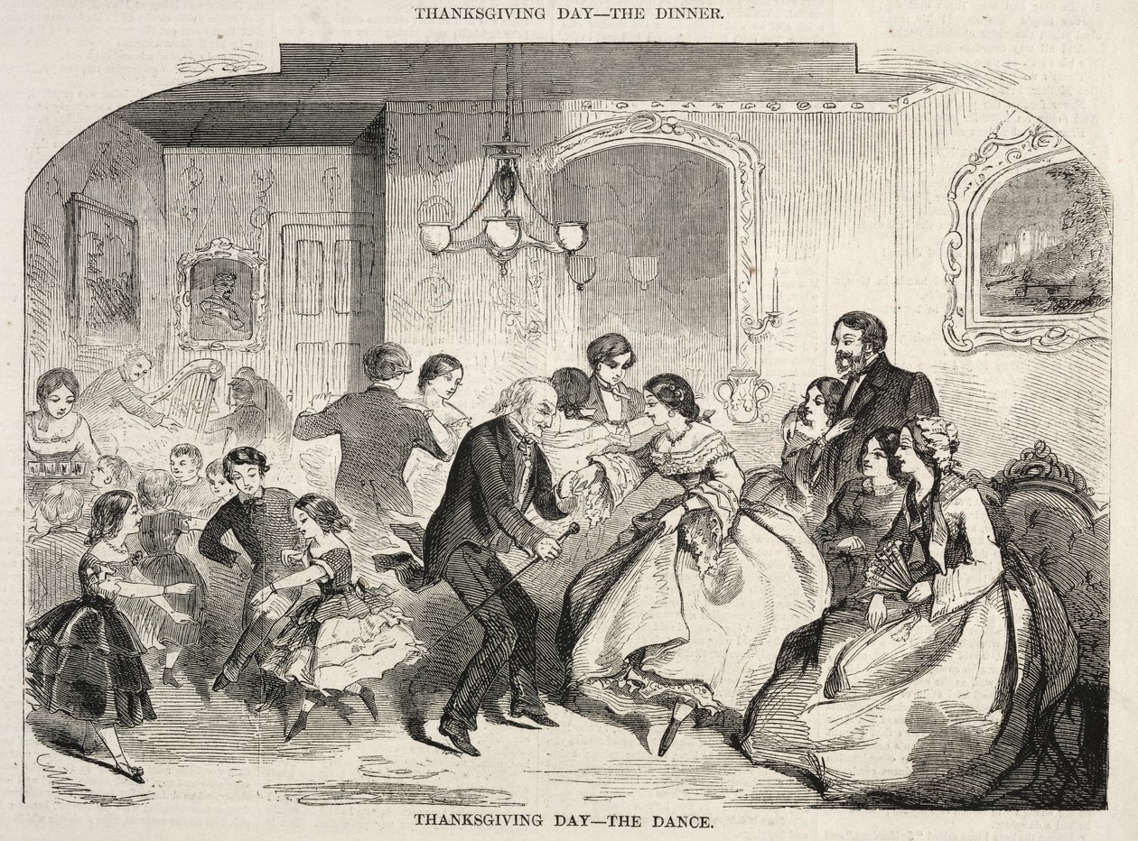 Hálaadás napja – A tánc, 1858. alkotó: Winslow Homer