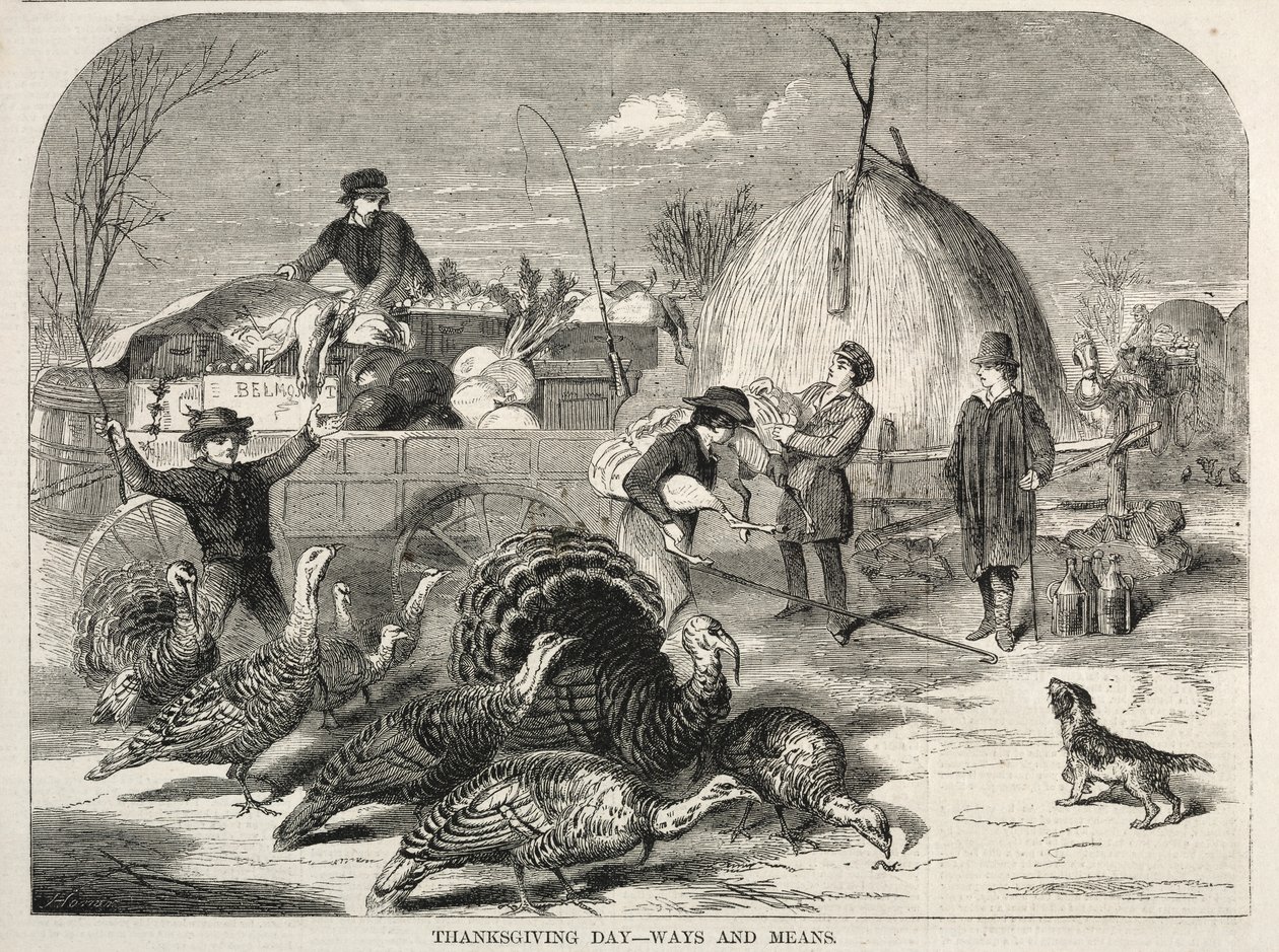Hálaadás napja – utak és eszközök, 1858. alkotó: Winslow Homer