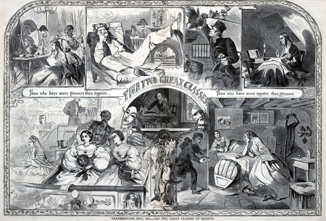 Hálaadás napja, 1860, A társadalom két nagy osztálya, a Harper