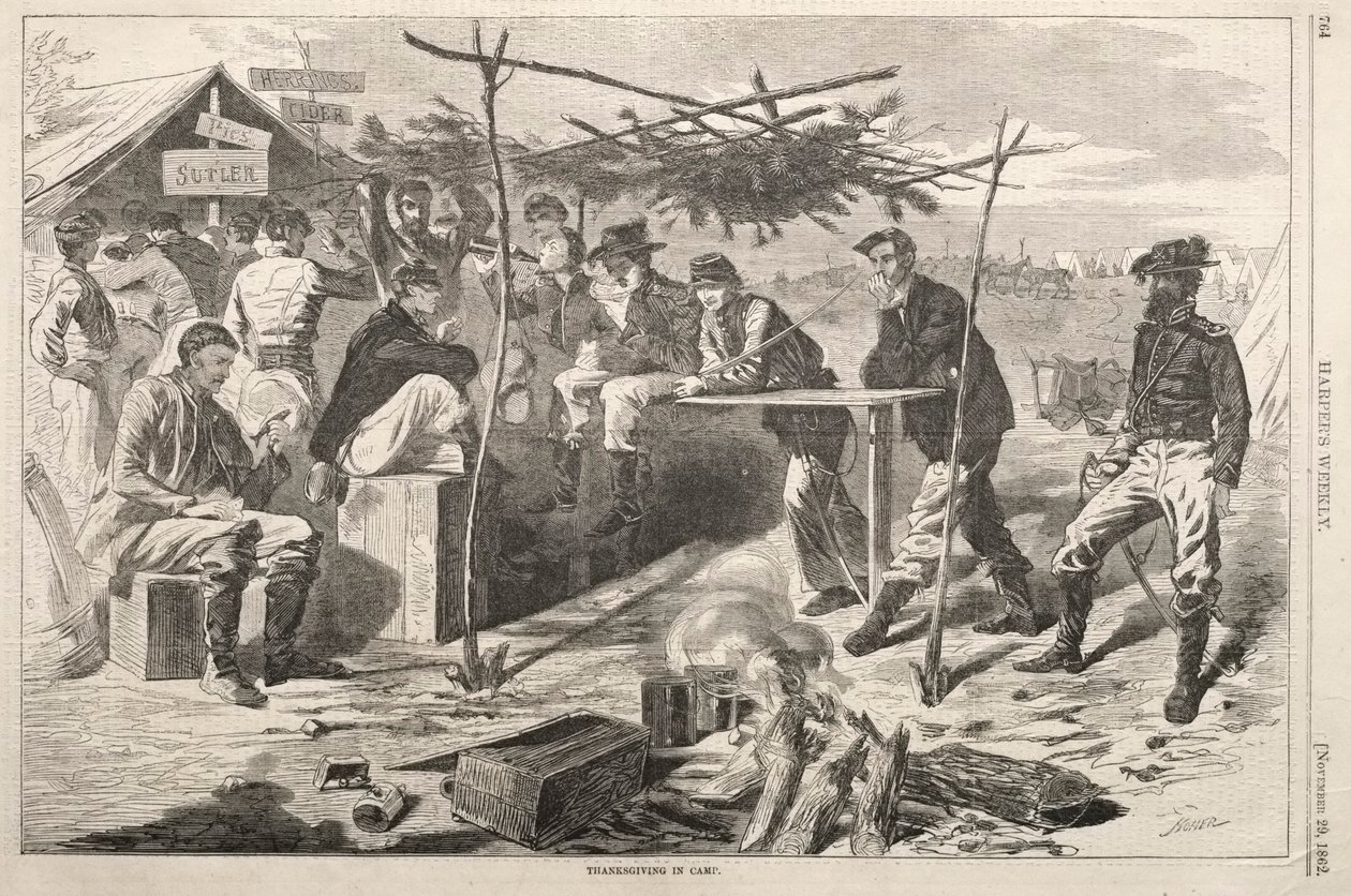 Hálaadás a táborban alkotó: Winslow Homer