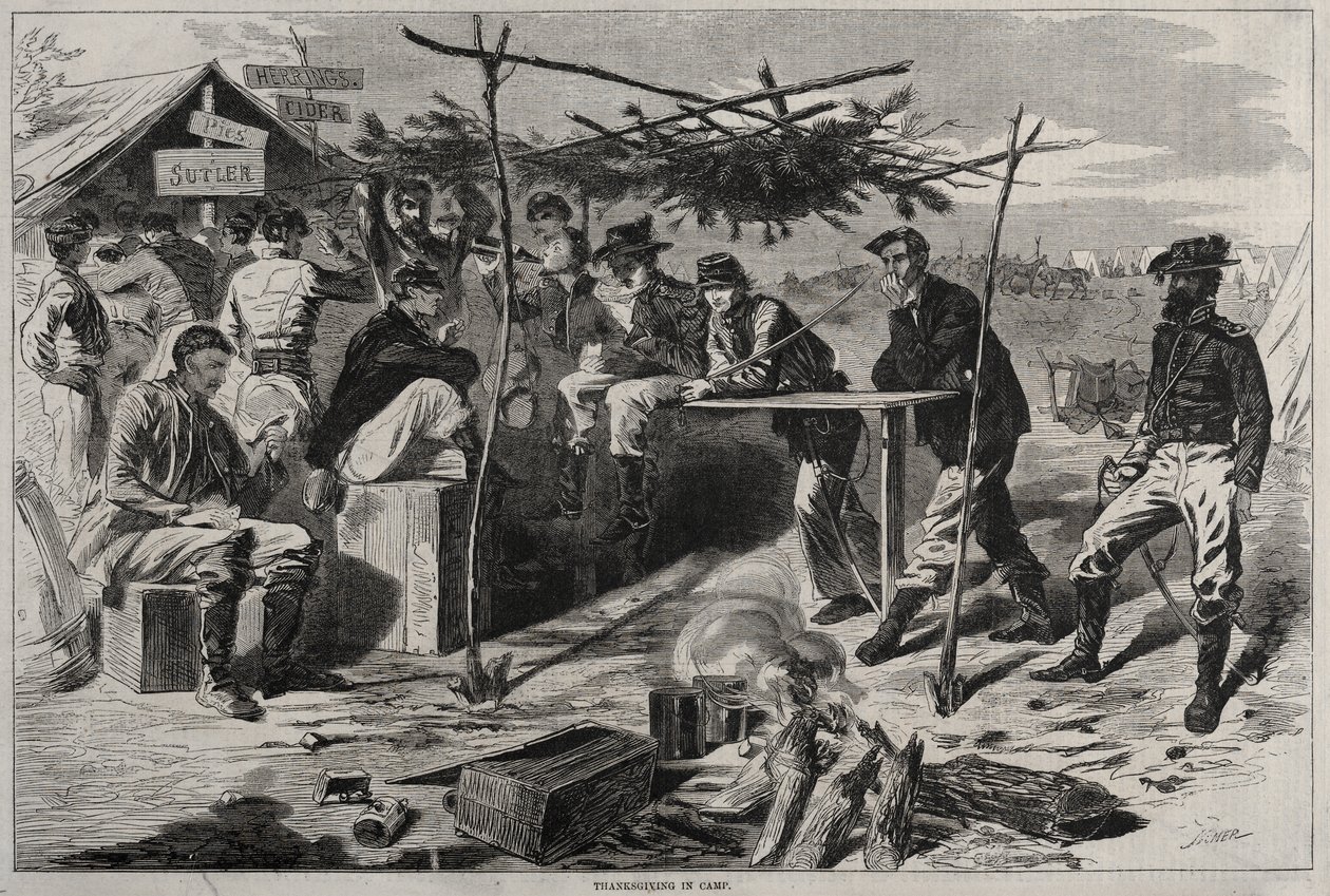 Hálaadás a táborban alkotó: Winslow Homer
