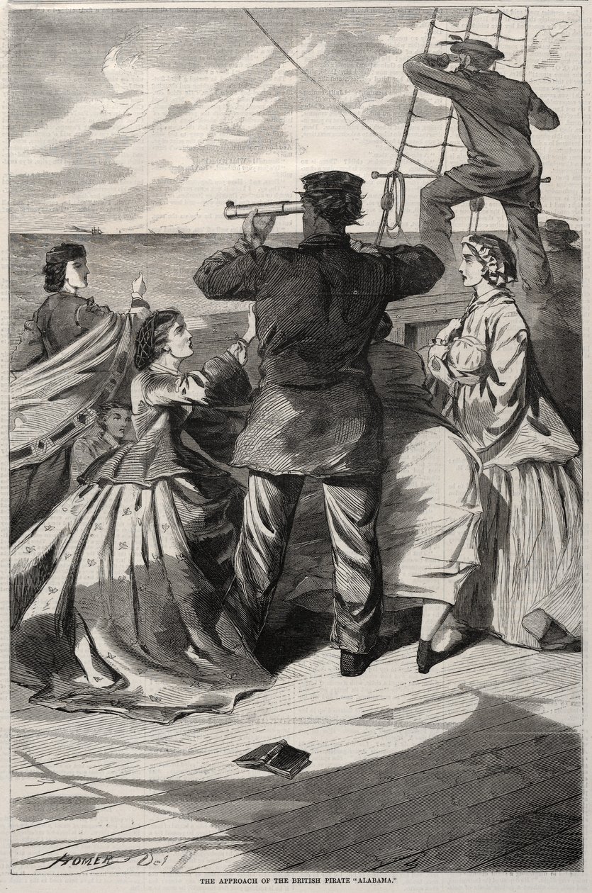A brit kalóz, alabama megközelítése, 1863. alkotó: Winslow Homer