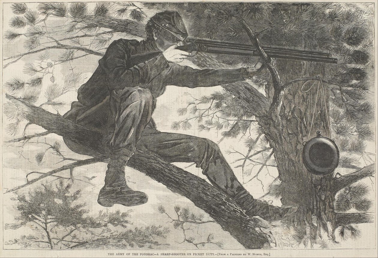 A Potomac-hadsereg – Egy mesterlövész őrszolgálaton alkotó: Winslow Homer