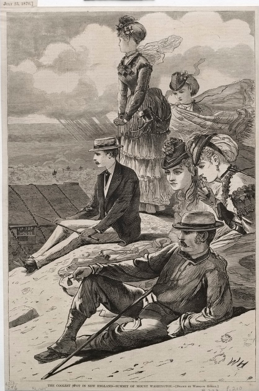A legmenőbb hely Új-Angliában – Mount Washington csúcsa, 1870. alkotó: Winslow Homer