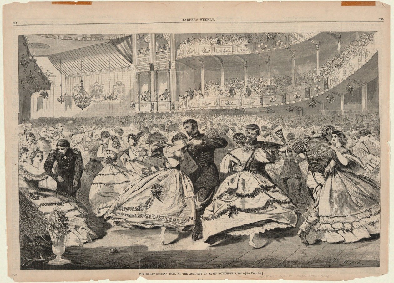 A nagy orosz bál az Academy of Musicban, 1863. november 5., a Harper