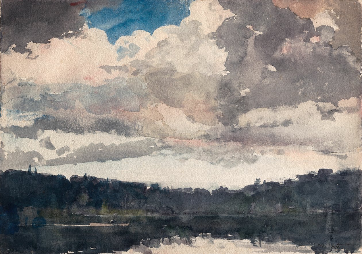 A magányos csónak, North Woods Club, Adirondacks alkotó: Winslow Homer