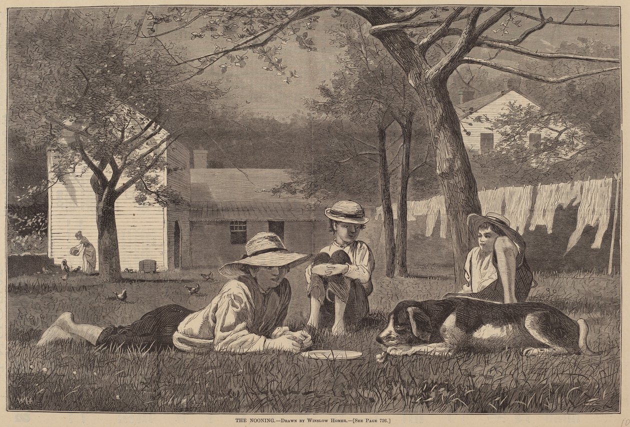 The Nooning, 1873-ban jelent meg. alkotó: Winslow Homer