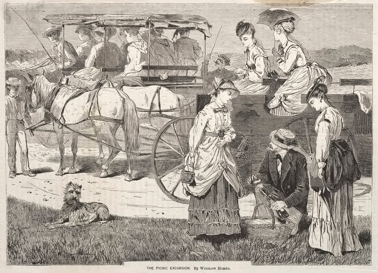 A piknik kirándulás alkotó: Winslow Homer