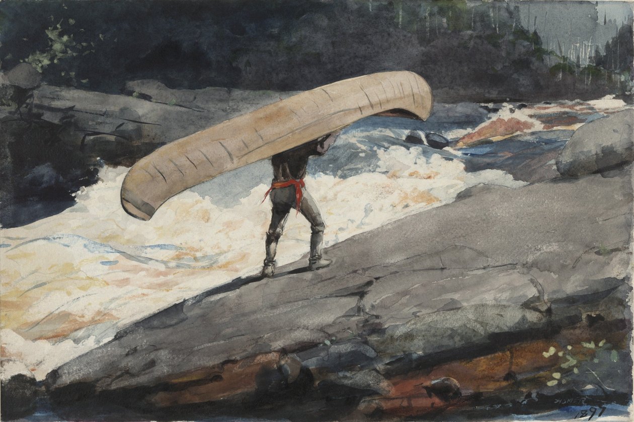The Portage, 1897 (wc papíron) alkotó: Winslow Homer
