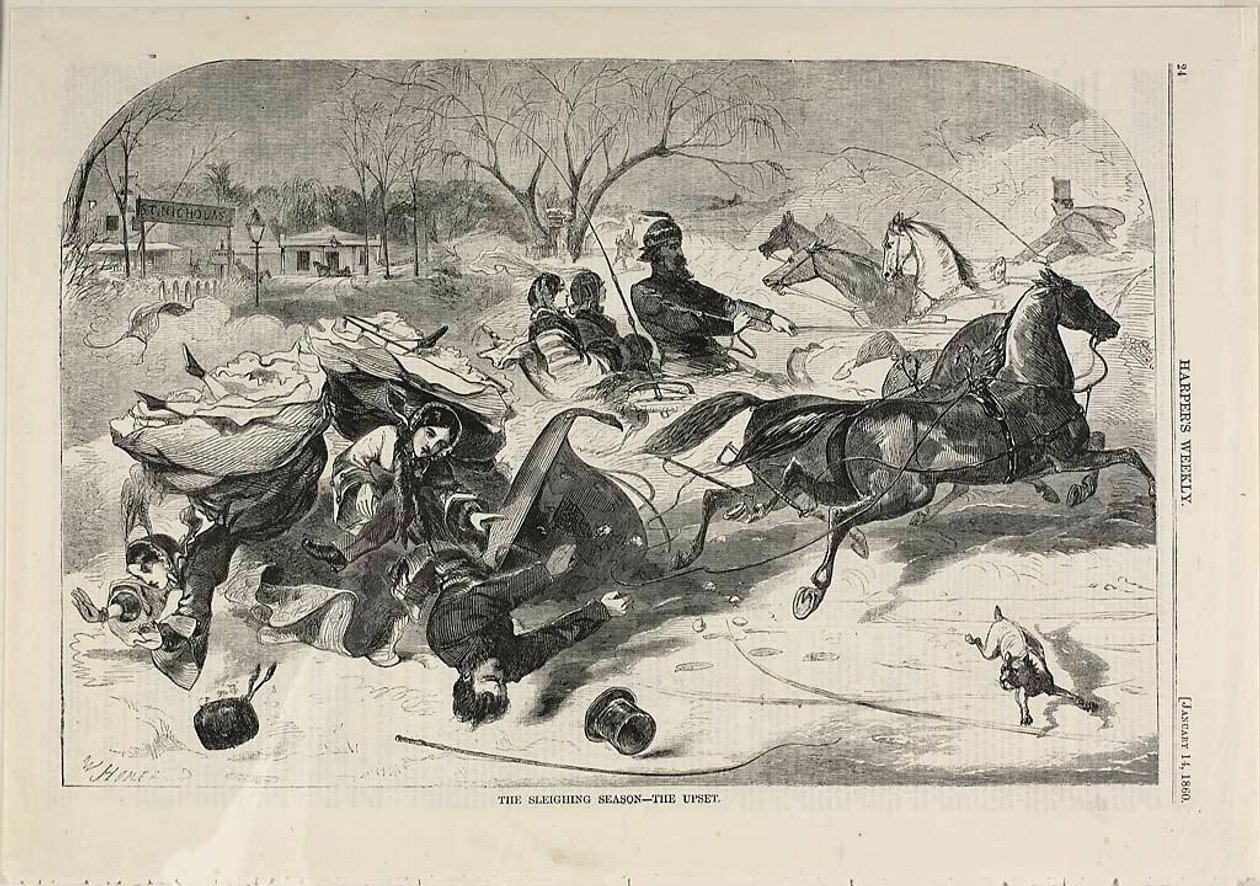 A szánkózási szezon - a felfordulás alkotó: Winslow Homer