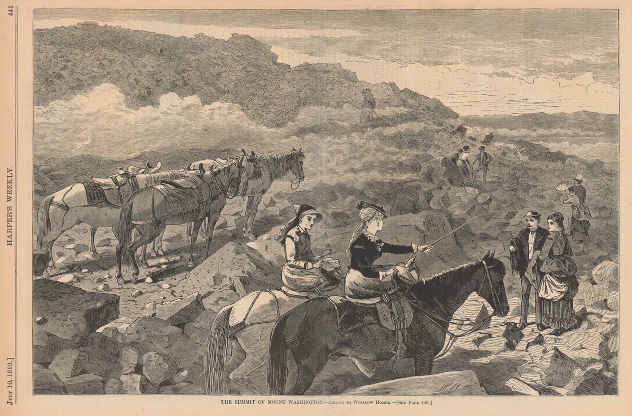 A Mount Washington csúcsa, a Harper’s Weekly 1869. július 10-i számából alkotó: Winslow Homer