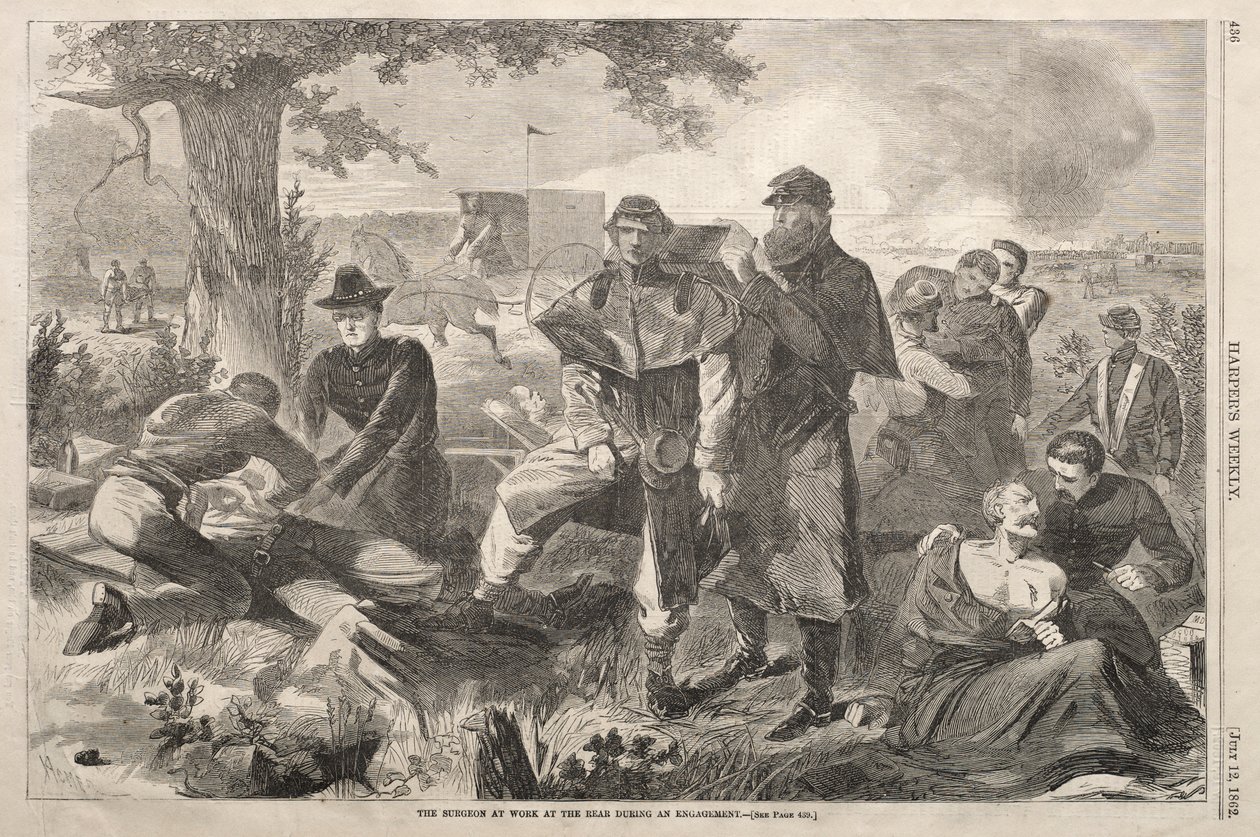 A sebész hátul egy eljegyzés alatt, 1862. alkotó: Winslow Homer