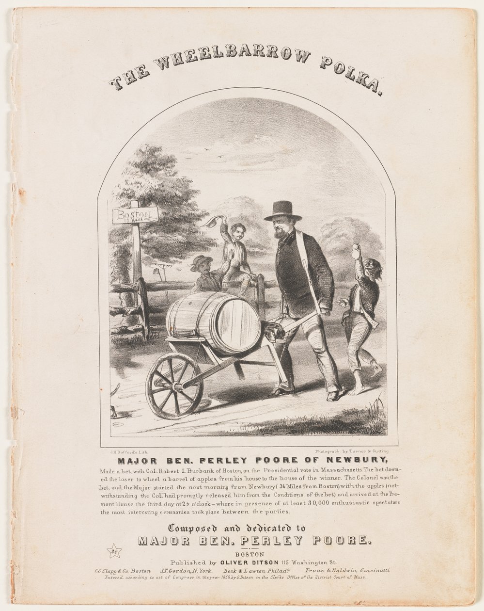 A talicskás polka [Ötoldalas dal lap, teljes] alkotó: Winslow Homer