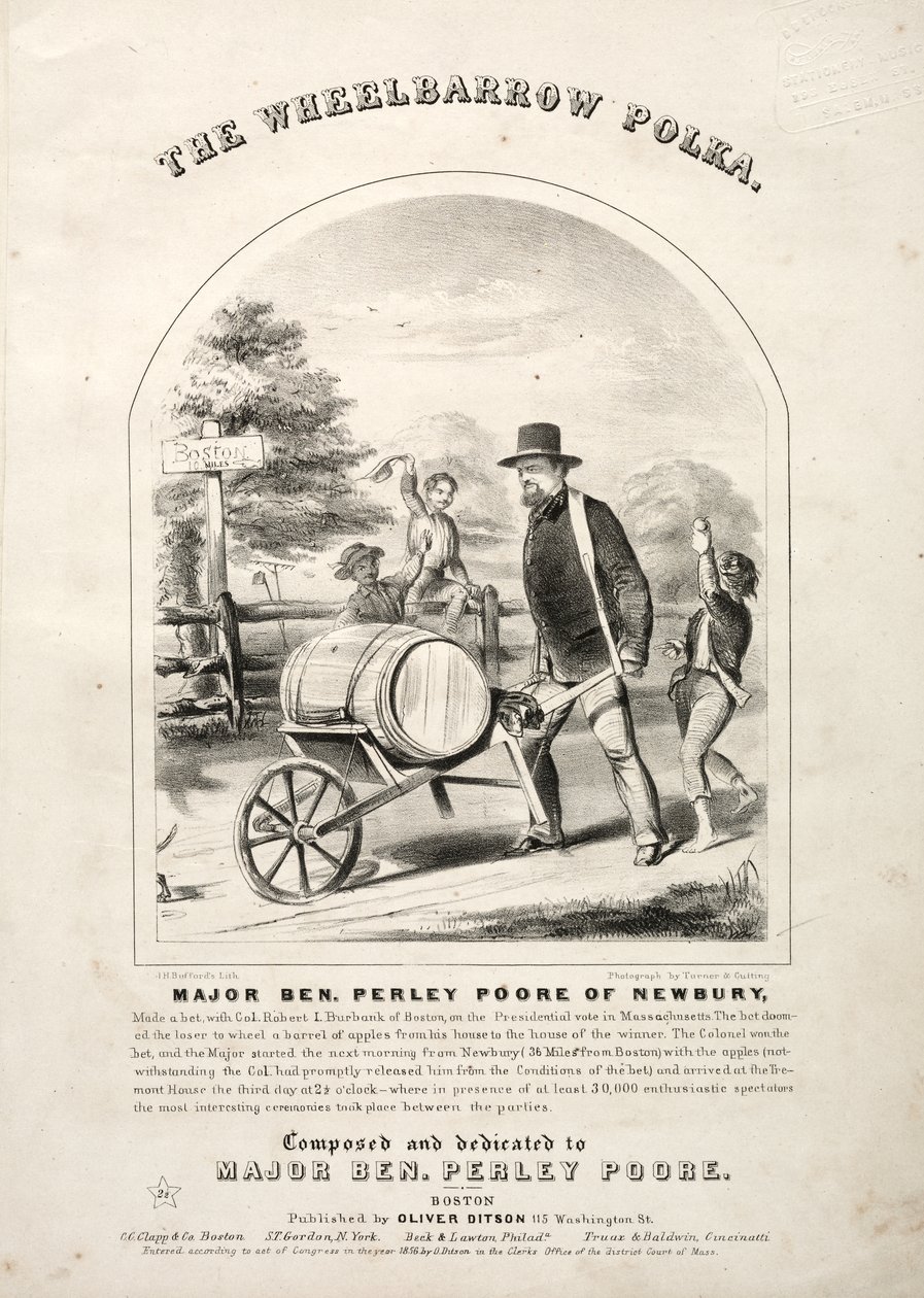 A „Wheelbarrow Polka” – kotta borítója alkotó: Winslow Homer