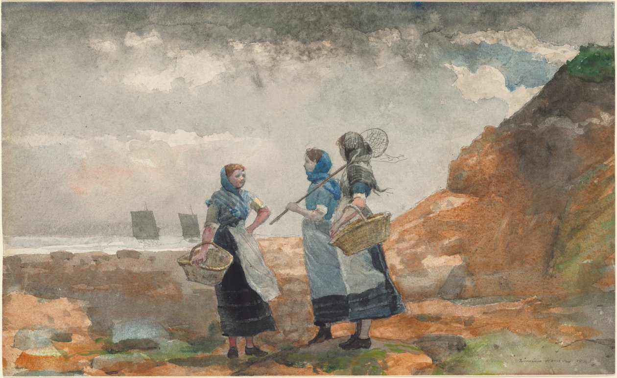Három halászlány, Tynemouth alkotó: Winslow Homer