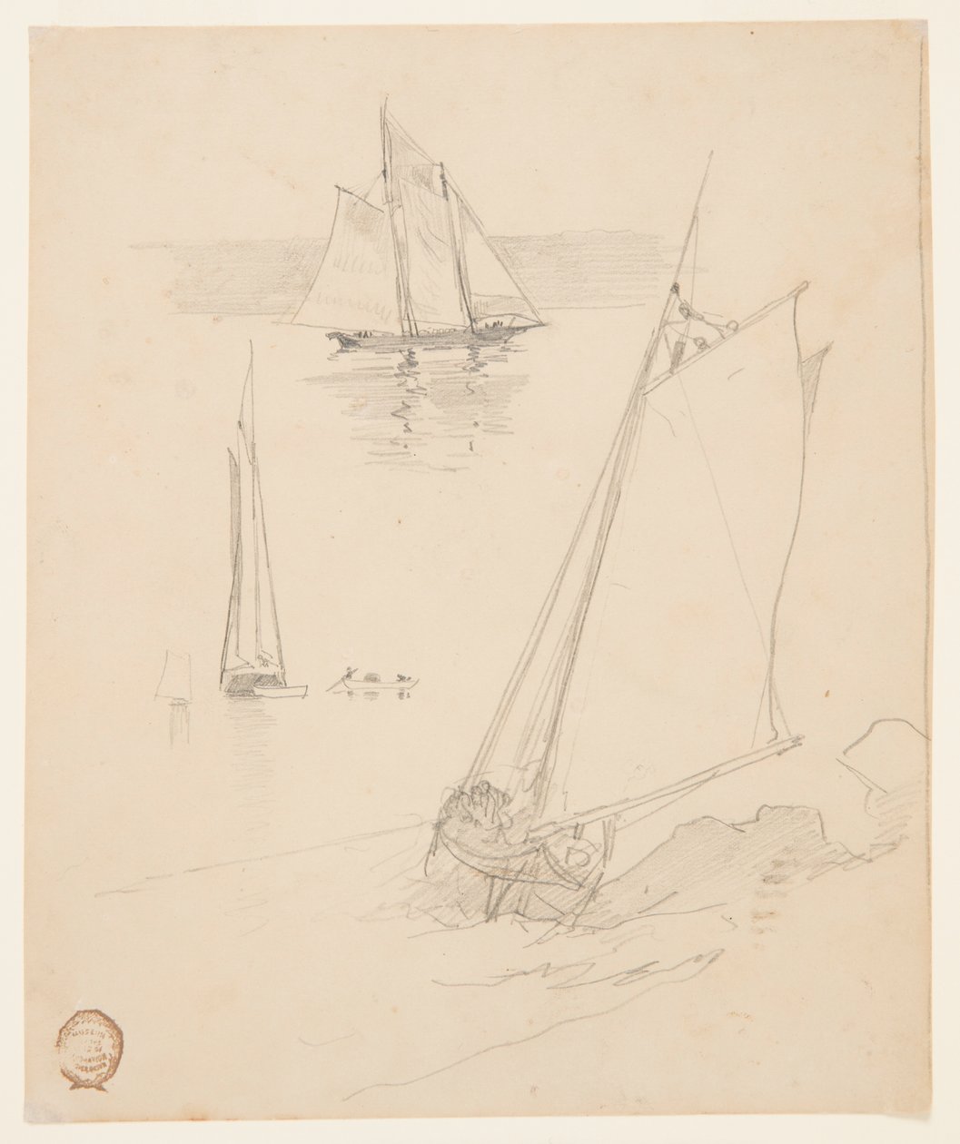 Három vázlat a szkúnokról alkotó: Winslow Homer