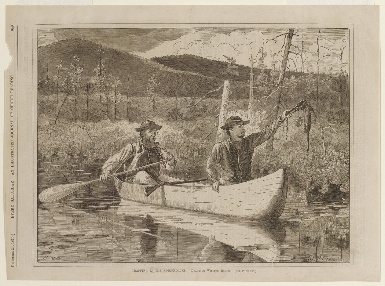 Csapdázás az Adirondack-hegységben alkotó: Winslow Homer