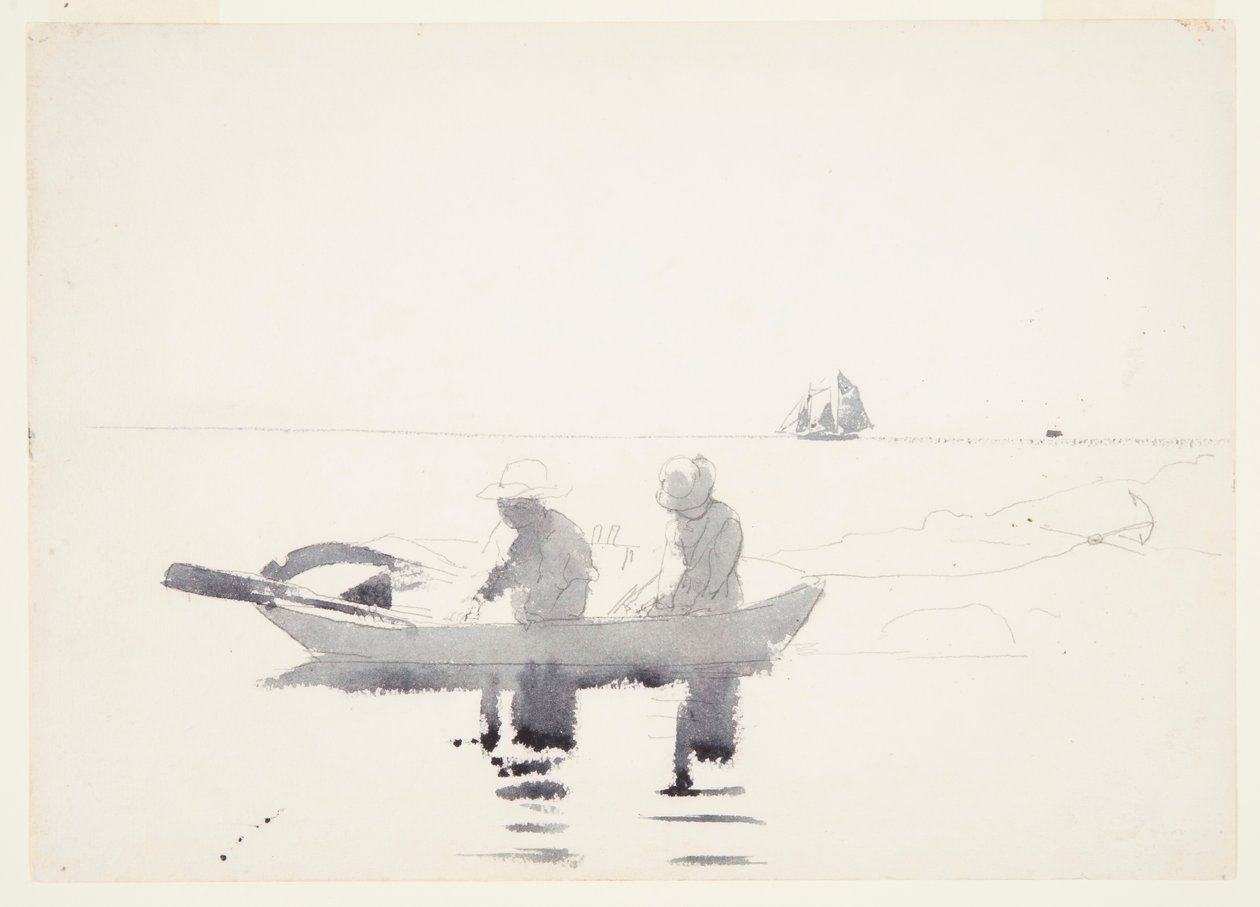 Két figura egy evezős csónakban alkotó: Winslow Homer