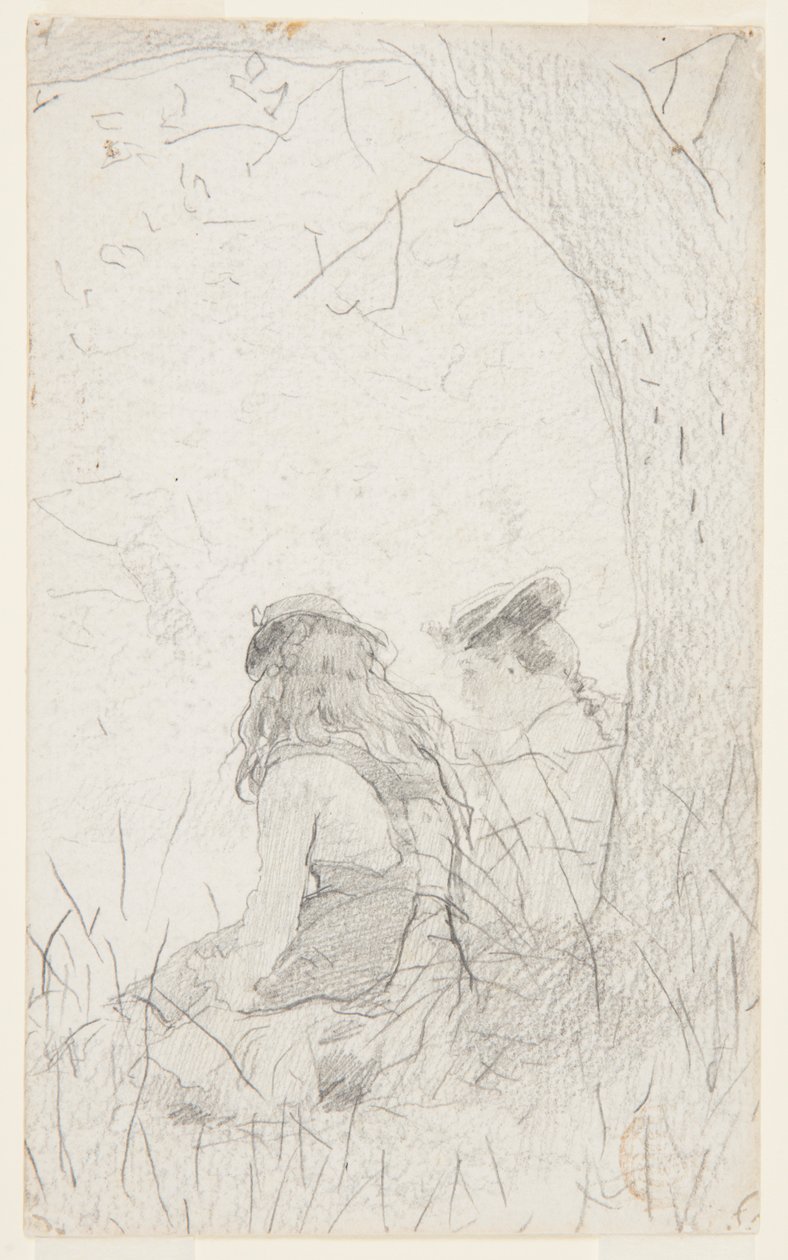 Két lány ül egy bankon alkotó: Winslow Homer