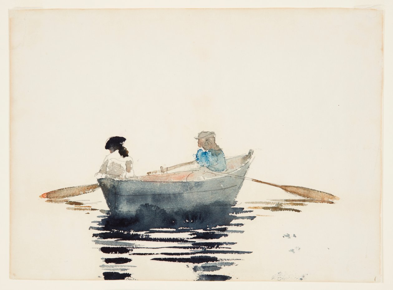 Két lány egy evezős csónakban alkotó: Winslow Homer