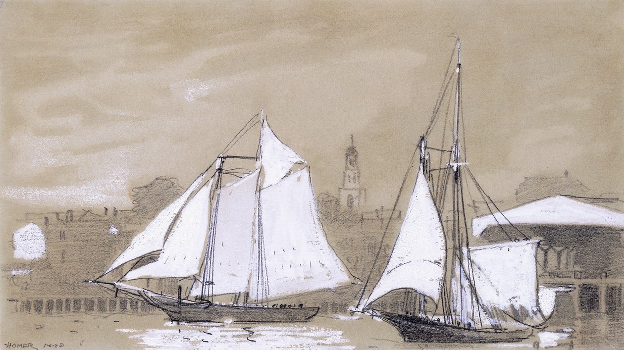 Két Schooner, 1880 alkotó: Winslow Homer