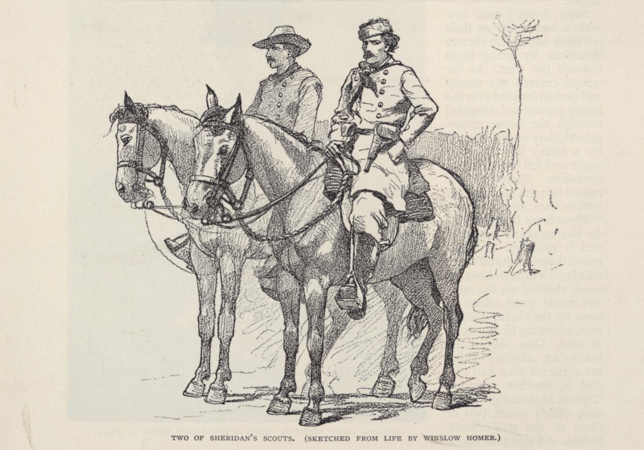 Sheridan két cserkésze, a The Century Magazine 1887. novemberi számából alkotó: Winslow Homer