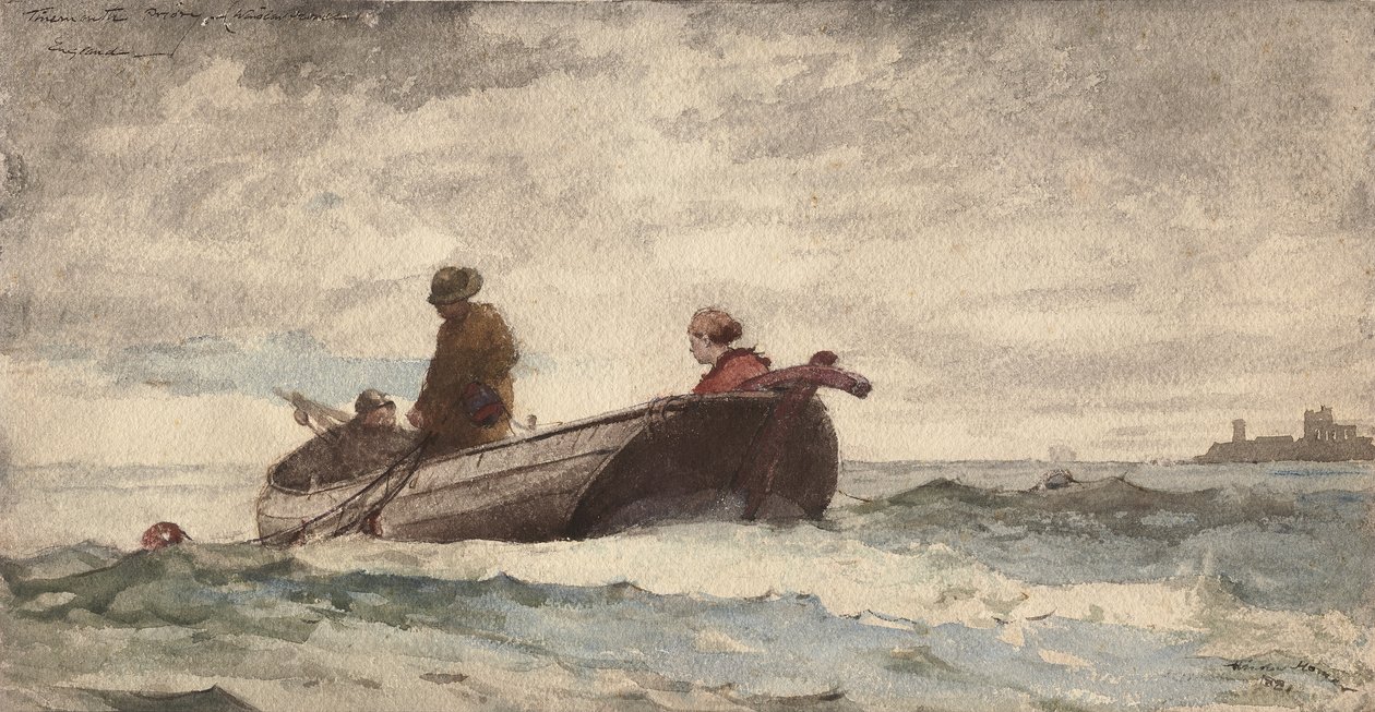 Tynemouth Priory, Anglia, 1881 alkotó: Winslow Homer